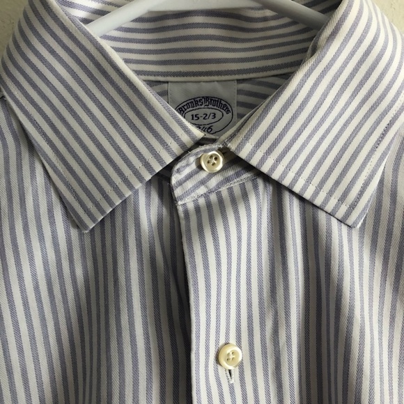 5/$25 Blue Stripes Dress Shirt - Picture 2 of 5